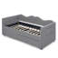 Lit de jour moderne, lit de jour rembourré équipé d'une base de lit gigogne escamotable et d'une poche de rangement latérale, canapé-lit multifonctionnel pour chambre à coucher et chambre d'amis-130899496-130899497