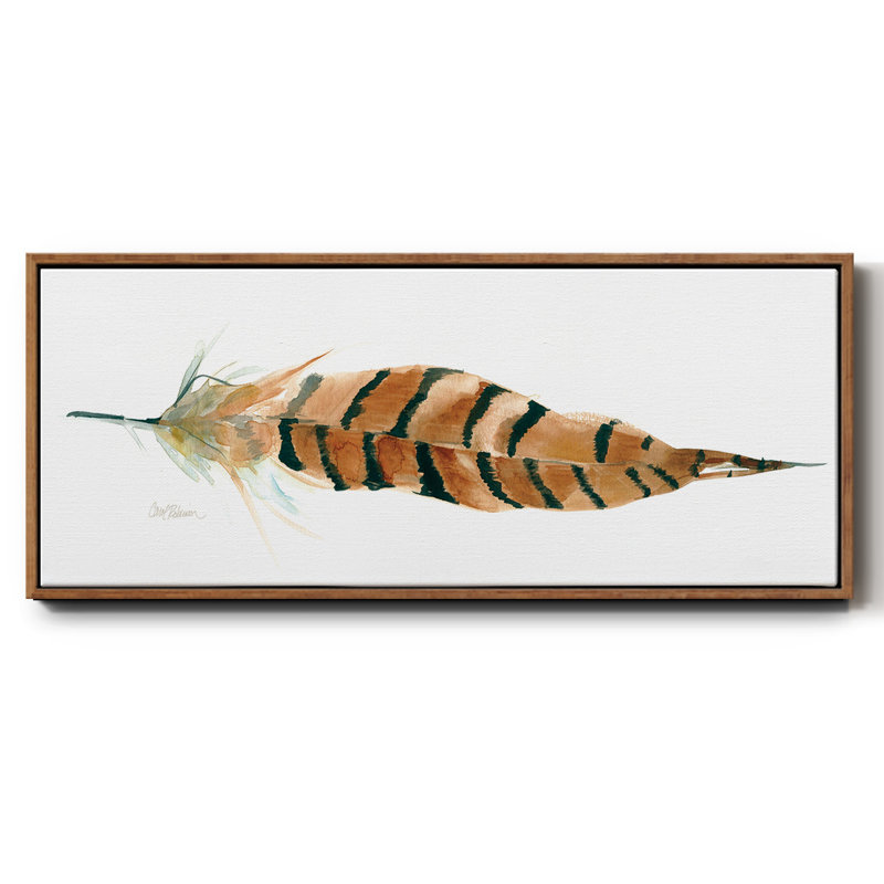 Tail Feather I- Framed Canvas