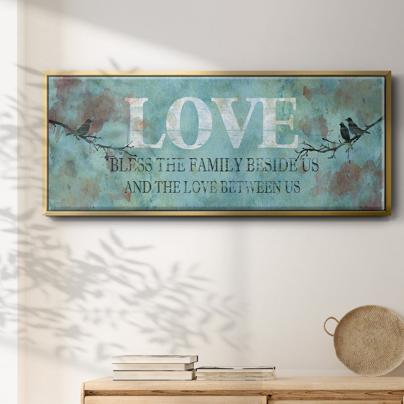 Amour entre nous - toile encadrée, H 12 po x l 30 po