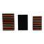 Boîtes de rangement décoratives en résine de bois à motif moderne rayé pour bureau à domicile, salon, ensemble de 3 - 4 ", 3" brun et noir