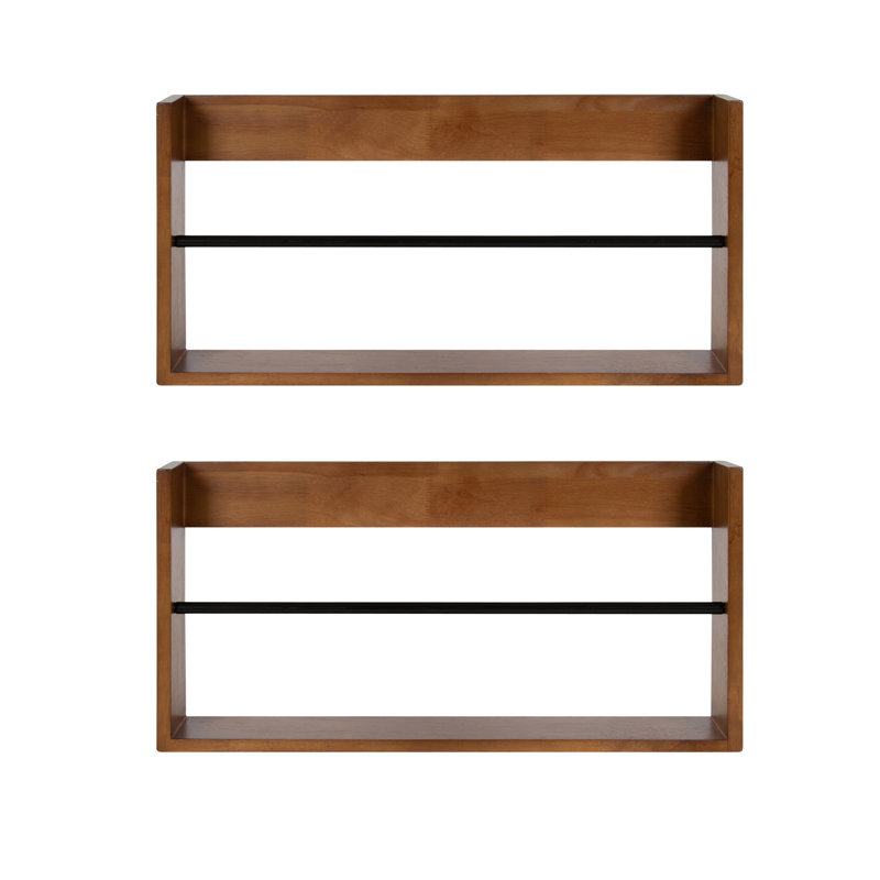 Tablette décorative 2 pièces Braelon, Brun