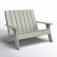 Causeuse double en plastique recyclé Byrnes-705437828
