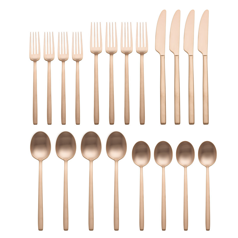 Oneida Dean Satin Rose Gold 20-Piece Flatware Set