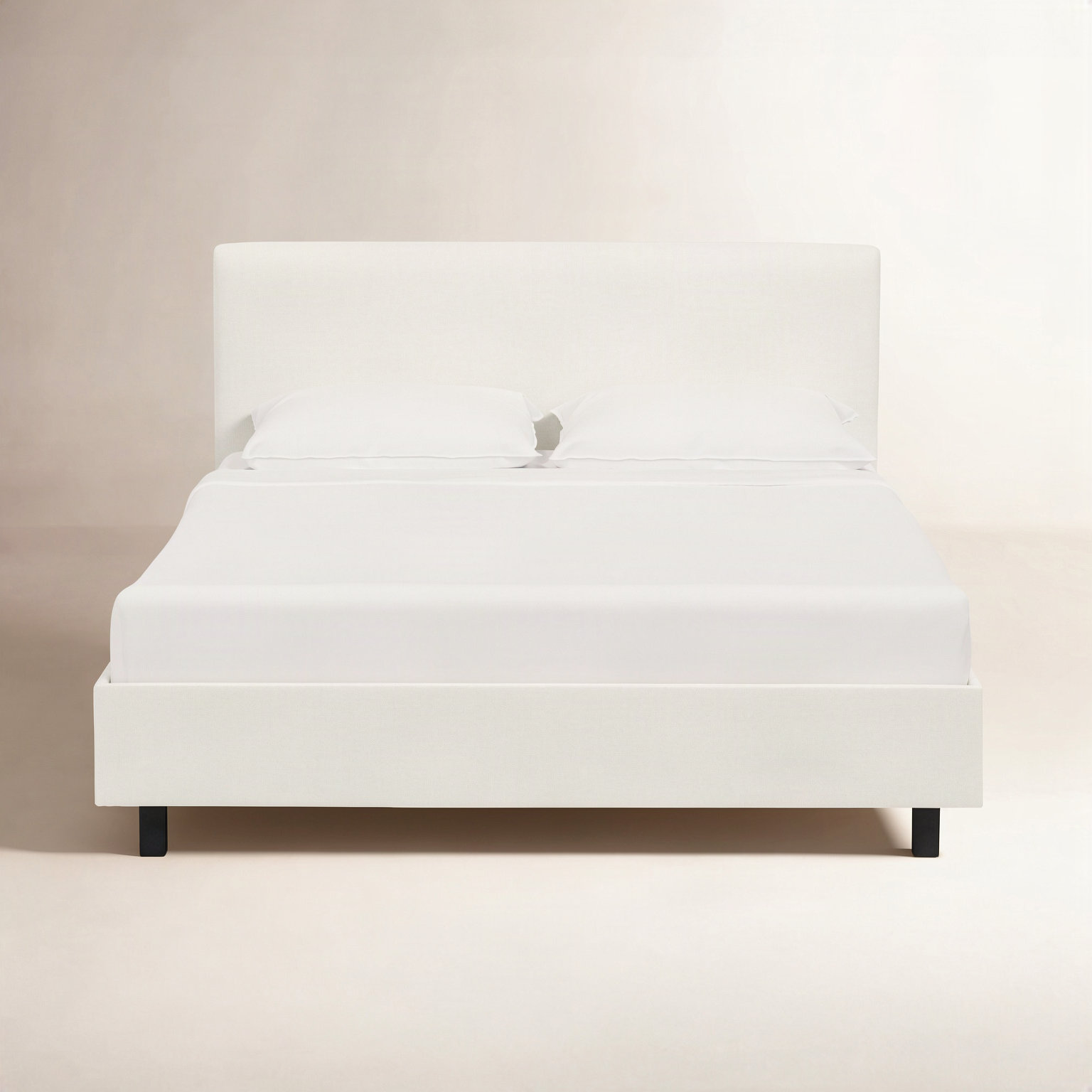 Eisley Upholstered Bed, Queen, Zuma White Textured Linen
