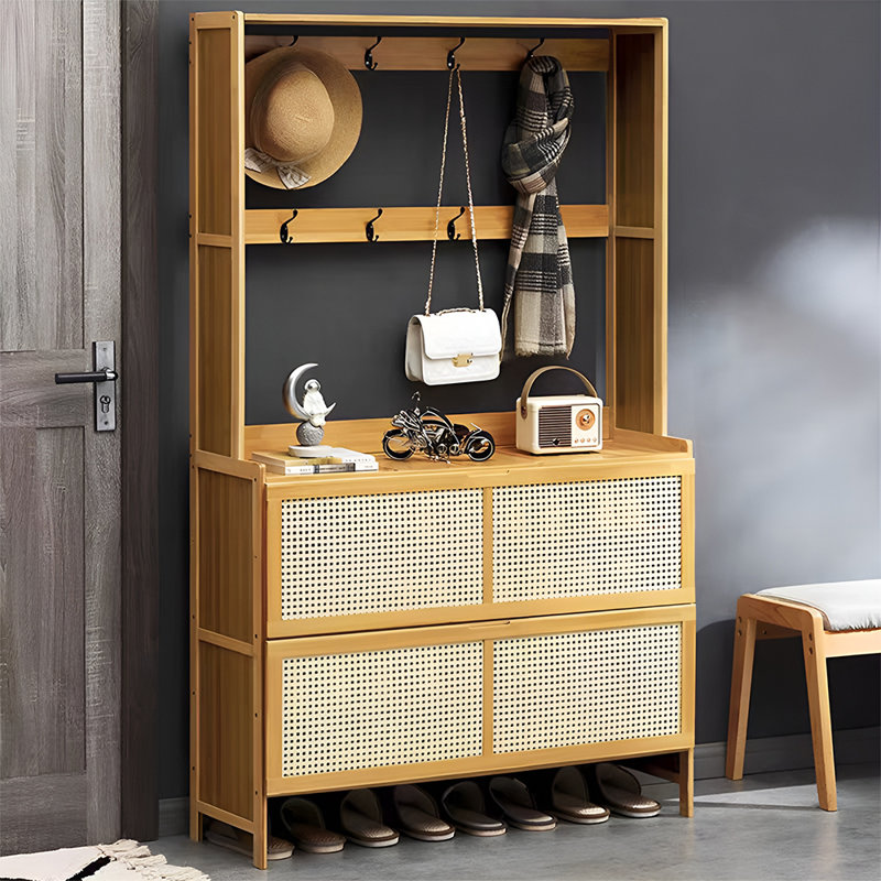 8 Pair Stackable Shoe Storage Cabinet