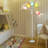 67" Multi Head Modern LED Kid Floor Lamp with Adjustable Gooseneck Standing Lamps for Living Room Bedroom Kids Room Office 6 Color Lampshades Bulb Not Included(White)-225240469-225240468