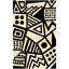 Tapis ivoire / noir en laine touffeté à la main Chehalis-931365194