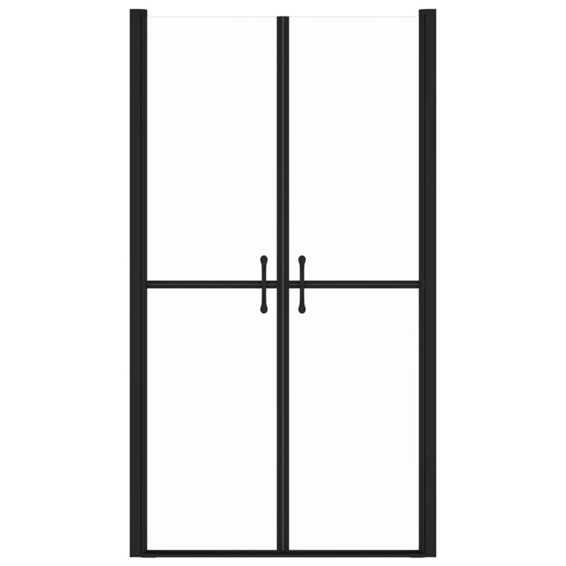 Black Framed Double Sliding Clear Glass Shower Door