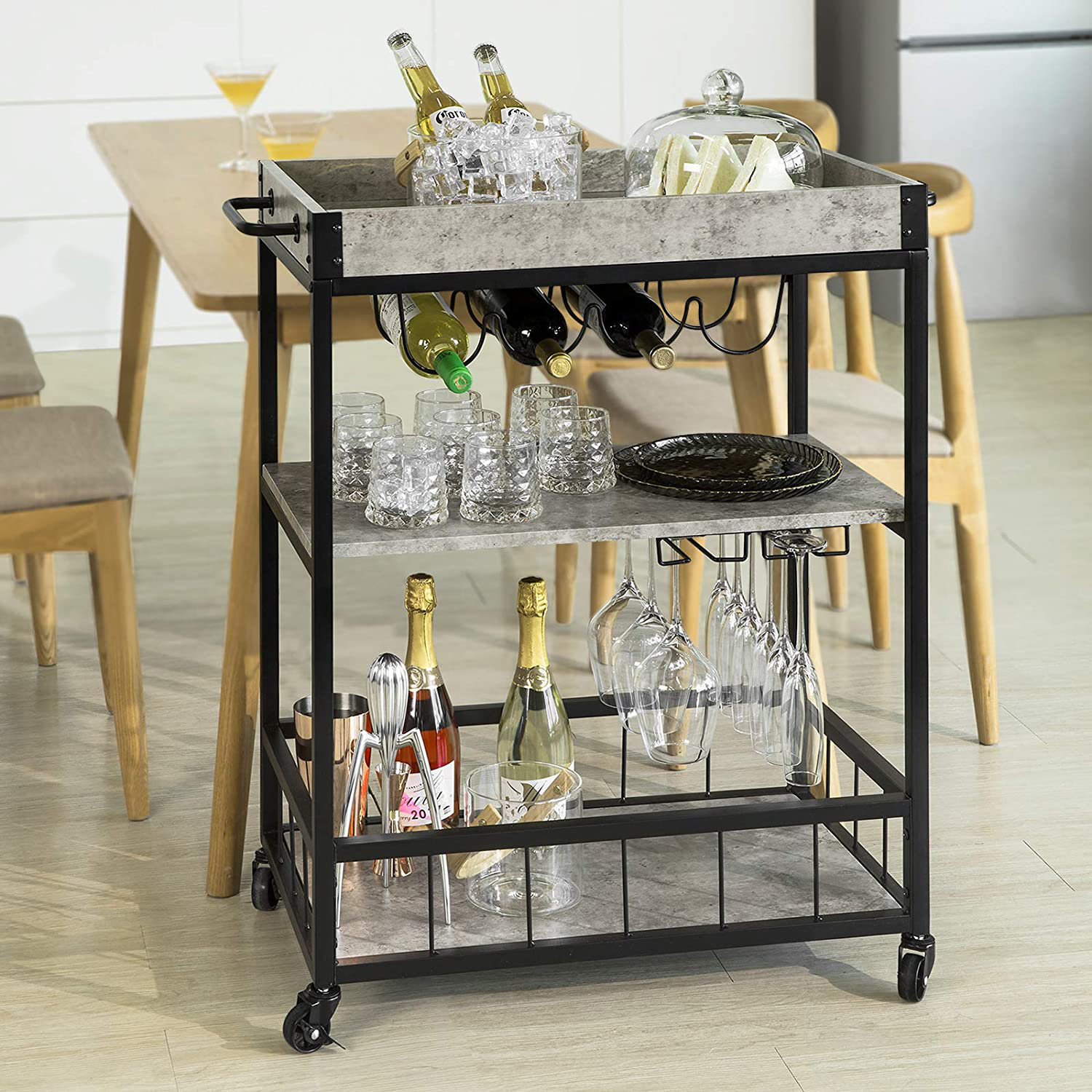 Winston Porter Andzela Bar Cart & Reviews | Wayfair