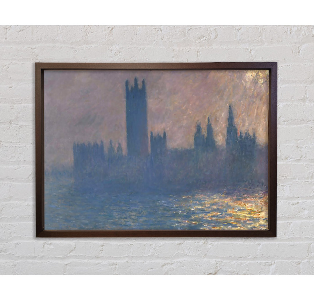 Houses Of Parliament von Claude Monet - Einzelbildrahmen Kunstdrucke auf Leinwand