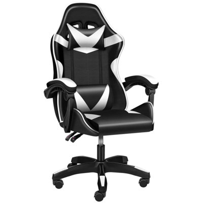 Fauteuil de jeu et de course inclinable, inclinable et ergonomique en cuir Inbox