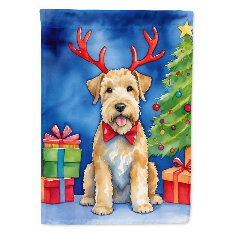 Drapeau de Noël renne de jardin, Terrier irlandais