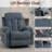 Power Lift Recliner Chair for Elderly, Electric Oversized Single Sofa with Vibration Massage and Heat, Cup Holder and USB Charge Port for Living Room, Blue-1054416312