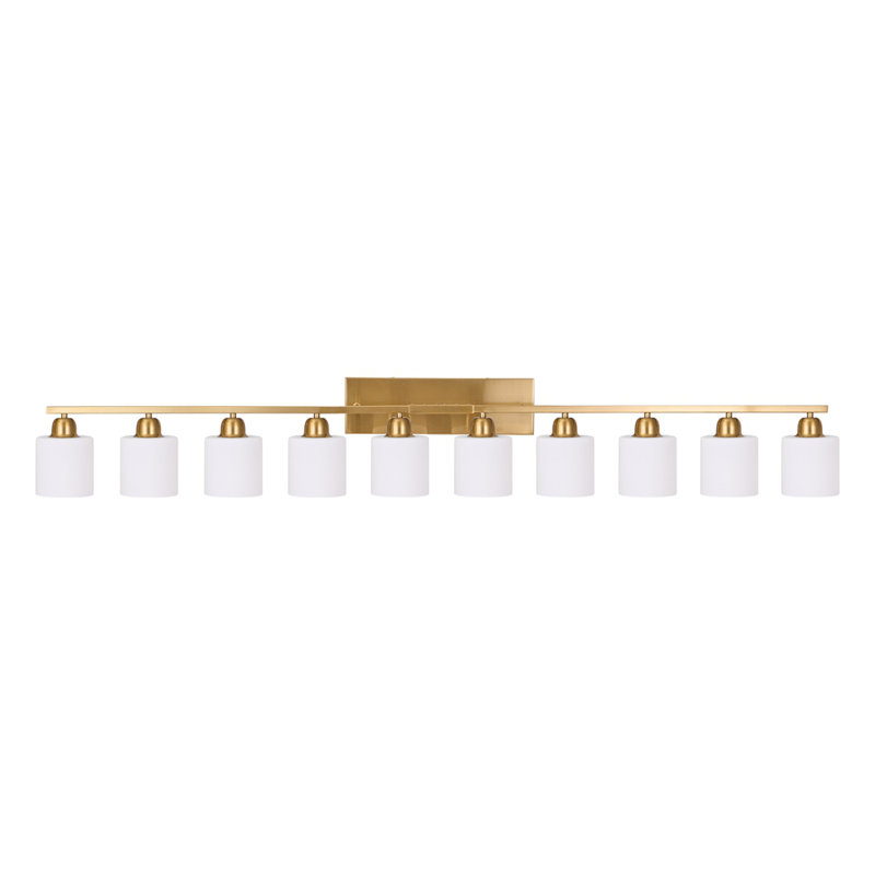 65inch Bathroom Light Fixtures, Modern Bathroom Vanity Light with Glass Shade, Wall Lamp Sconces for Mirror Bedroom, Living Room Hallway