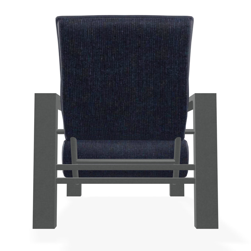 Chaise avec accoudoirs à coussin profond Larssen, Graphite, Spectre indigo Sunbrella®