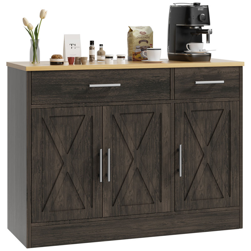  Dennisse 42.5'' 2-Drawer Sideboard Buffet, Brown