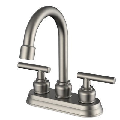 Centerset 2-handle Bathroom Faucet with Drain Assembly
