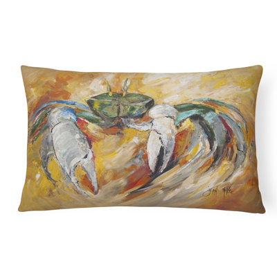 Coussin décoratif d’intérieur/d’extérieur bleu crab print