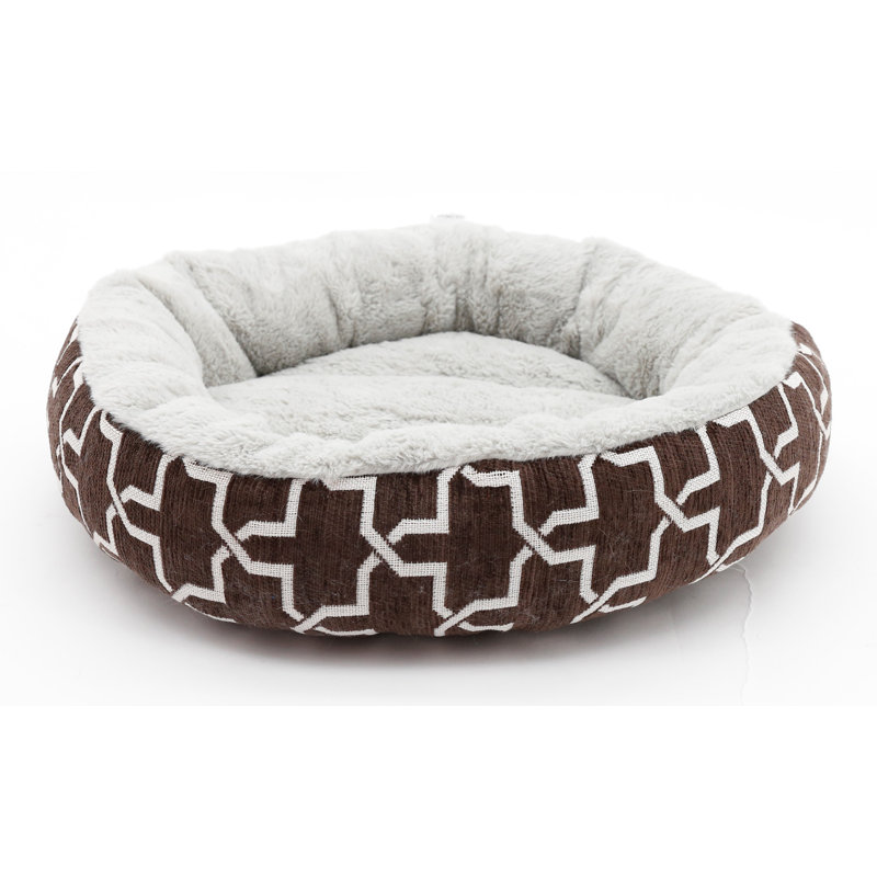 Racine Round Cat Cuddler Bed, Chocolate