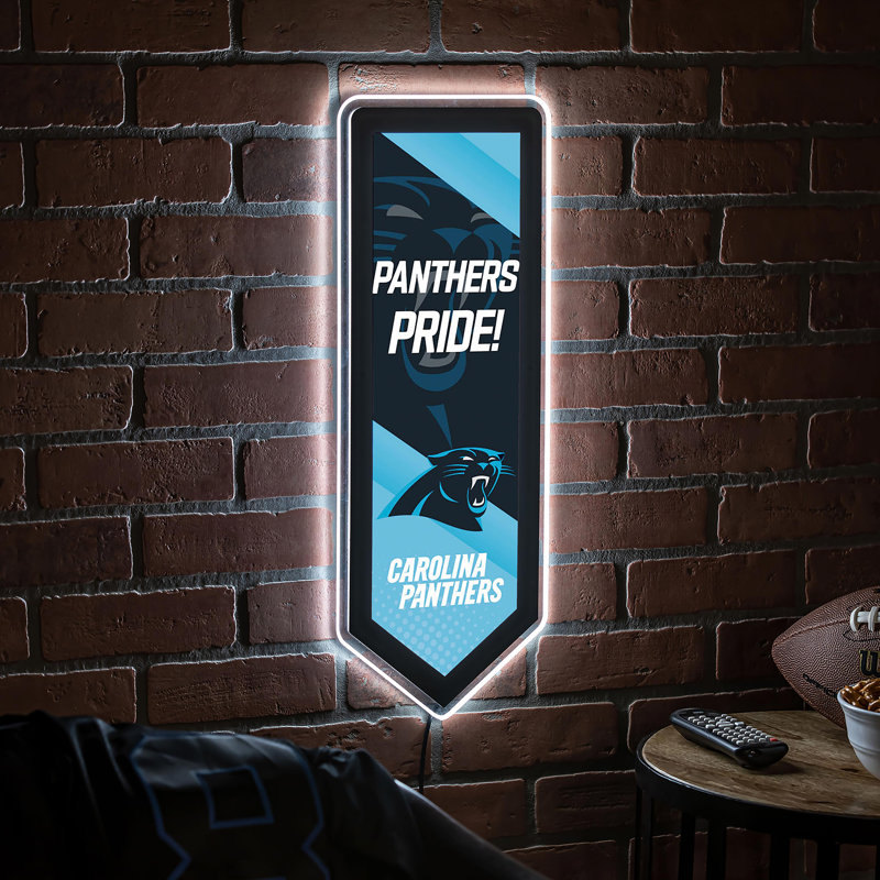 Plaque murale lumineuse NFL, Carolina Panthers