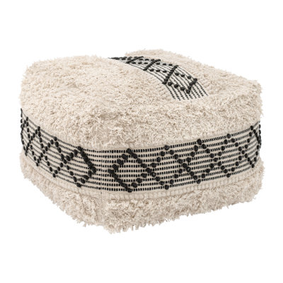 23.6" Wide Square Pouf Ottoman