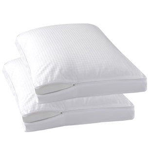 Gusseted Pillow Protector 400TC Cotton Jacquard with YKK Zipper Closure (Set of 2)