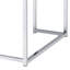 Table basse, finition chêne naturel et chrome