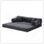 Canapé-lit convertible, canapé-lit pliant en tissu mélangé bicolore avec structure de forme fixe, canapé-lit de salon pour salon (noir moucheté)