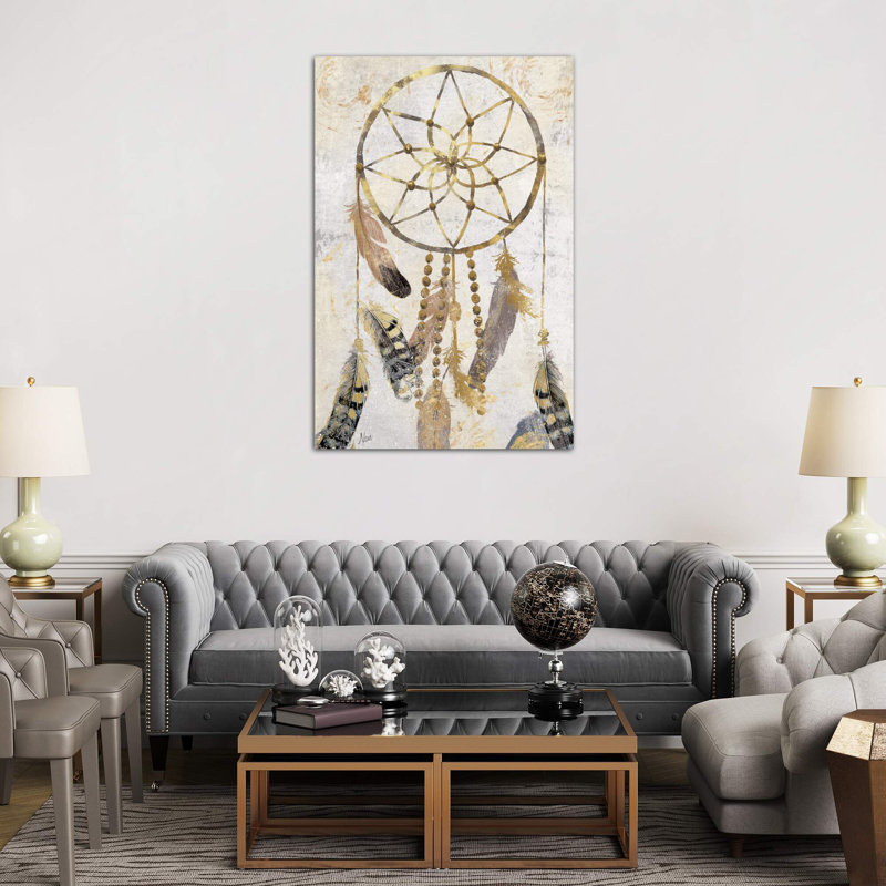 Tribal Dreamcatcher by Nan - Wrapped Canvas Painting, 101.6 cm H x 66.04 cm W x 3.175 cm D