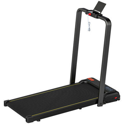 2HP Walking Pad - Compact Treadmill with Incline for Home, with Wheels, Remote Control, LED Display