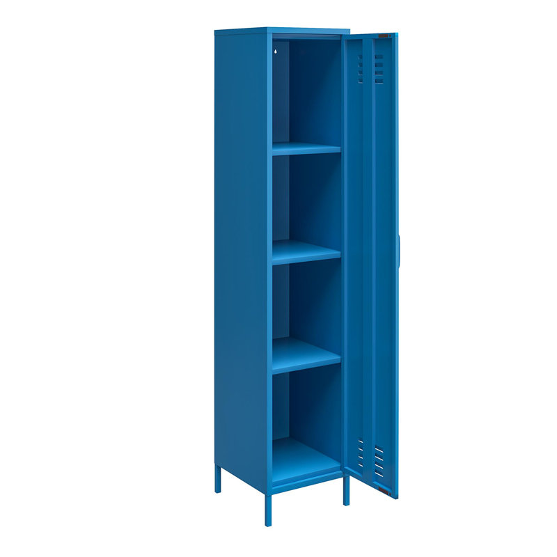 Rangement simple à 1 porte Cache, Bleu vif