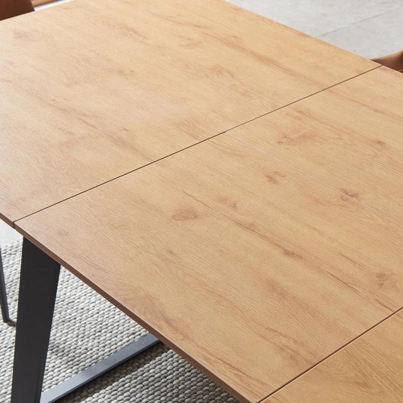  Table de salle à manger extensible avec chaises rembourrées Kincannon, H 30 po x l 35 po x P 63 po, Gris