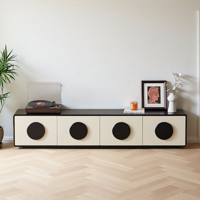 Meuble télé simple de style crème