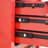4 - Drawer Tool Chest Organizer, Rolling Trolley With Bearing Slides, Red & Black, Additional Storage For Frequent Tools Steel Chest, Cabinet Universal Wheels Locking Mechanisms-313607868