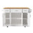 54" Large Traditional Kitchen Island With Rubber Wood Drop Leaf, 4 Doors And 3 Drawers-243059483