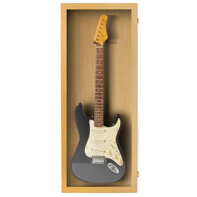 PENNZONI Electric Guitar Display Case, Made from Hardwood Frame & Clear Acrylic