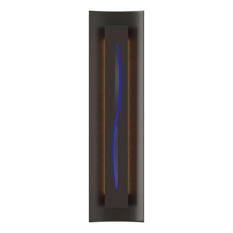 Gallery Dimmable Flush Mount Scone, Blue, Oil Rubbed Bronze, 4.3" W x 24.5" H x 3.3" D