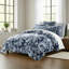 Ensemble d'édredon en coton indigo Alexandria-110400360