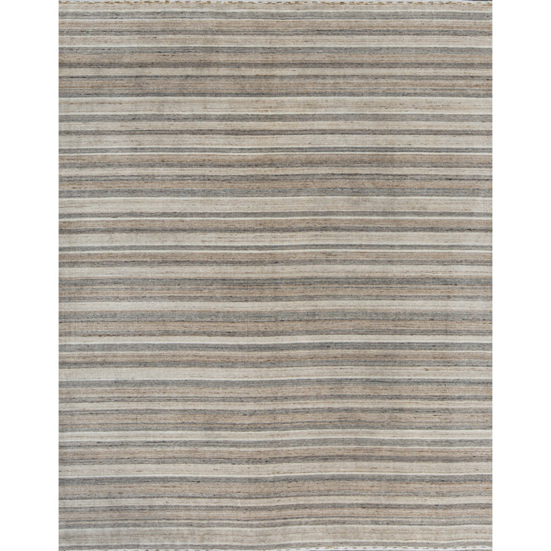 Striped Area Rug in Gray