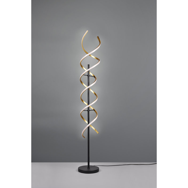 Ajay-Lee 150Cm Novetly Floor Lamp, Black/Matt Brass