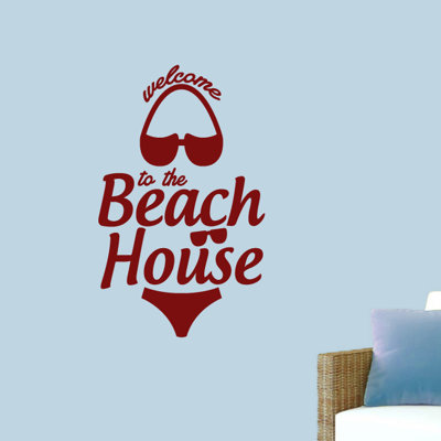 Décalcomanie murale "welcome to the beach house"