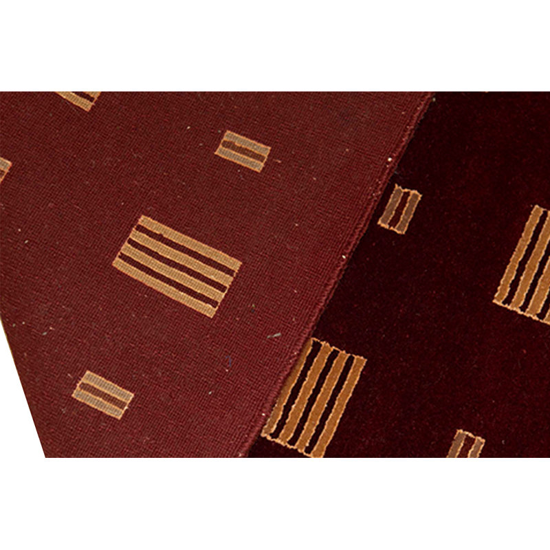 Hand-Knotted High-Quality Wine and Orange Area Rug