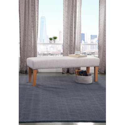 Arboles Miley Upholstered Bench with Silver Nail Trim