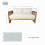 Causeuse de terrasse en bois d'acacia avec coussins Brewsty