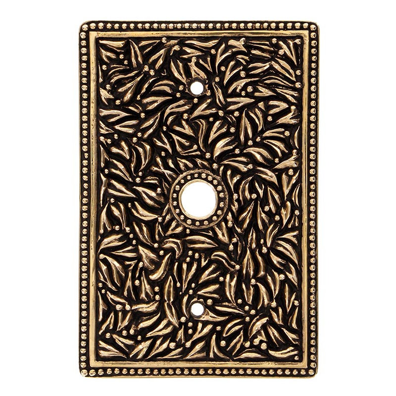 San Michele 1-Gang Coax Wall Plate, Antique Gold
