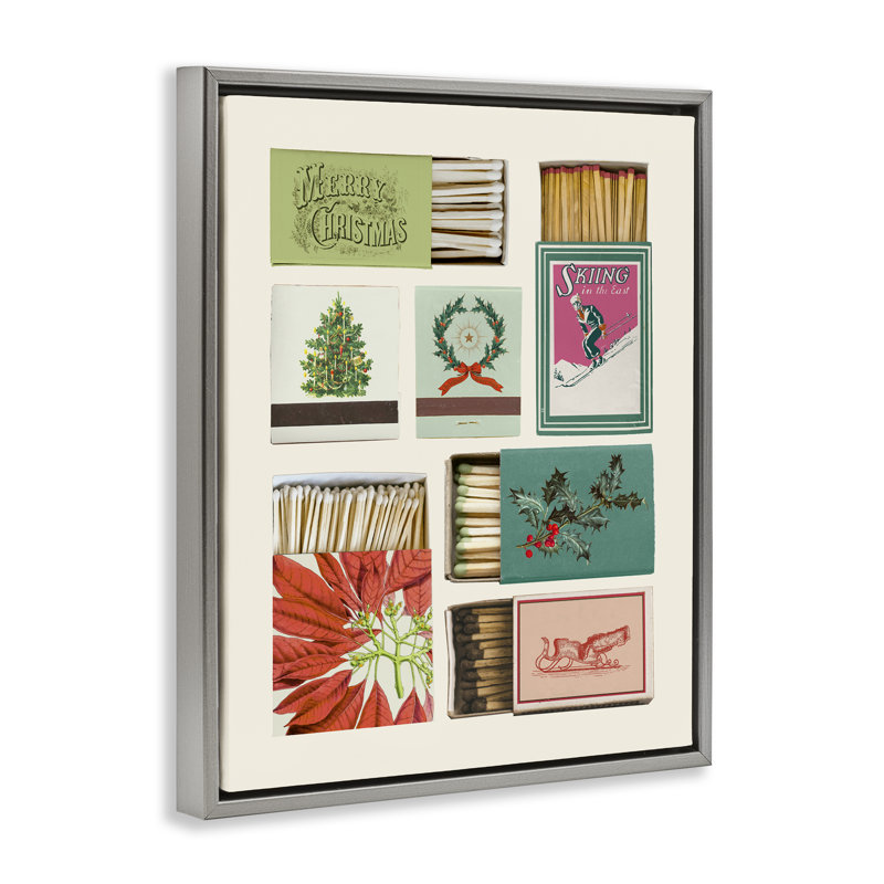 Cadre flottant saisonnier Winter Box, par Victoria Barnes, H 21 po x l 17 po, Cadre flottant gris lustré