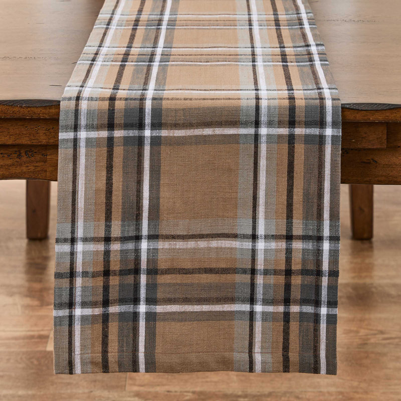 Chestnut Plaid Table Runner, 72" L x 15" W