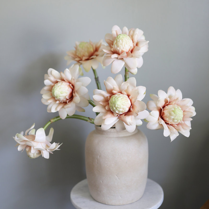 Waratah Protea Faux Floral, Pink, 31" H x 6" W