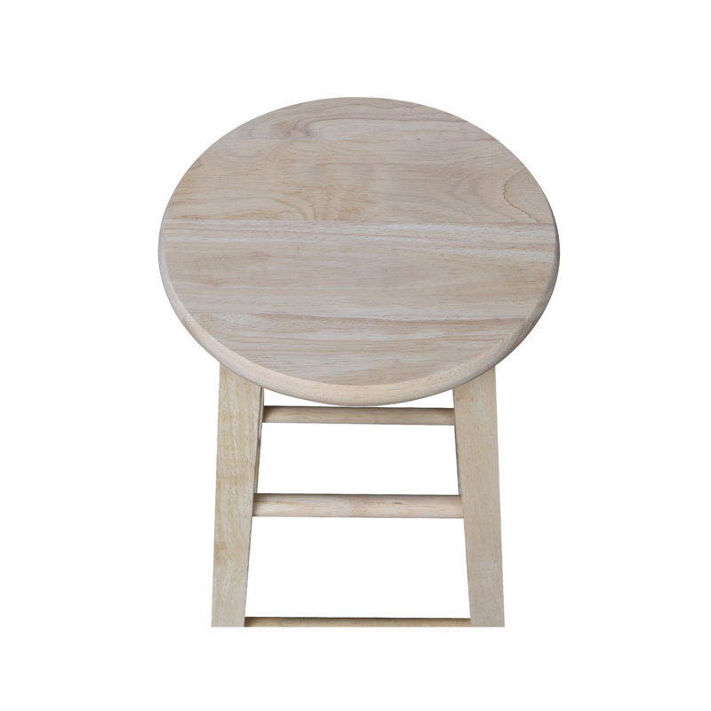 Tabouret de bar et de comptoir en bois massif Maner, Inachevé, Tabouret de bar (siège d'une hauteur de 29 po)