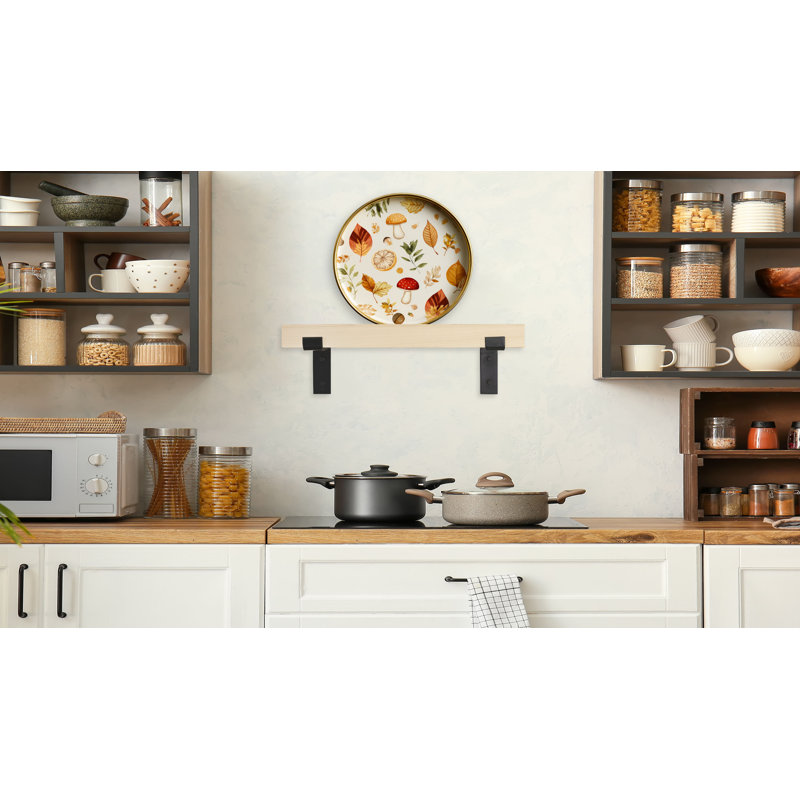 Rayne Plate Display Shelves, 30 x 3 x 2, Raw